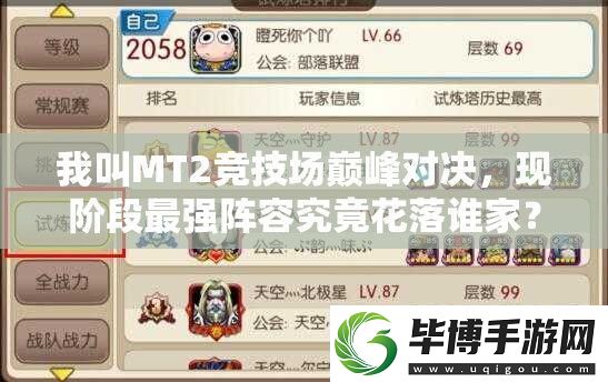 我叫MT2竞技场巅峰对决-现阶段最强阵容究竟花落谁家 