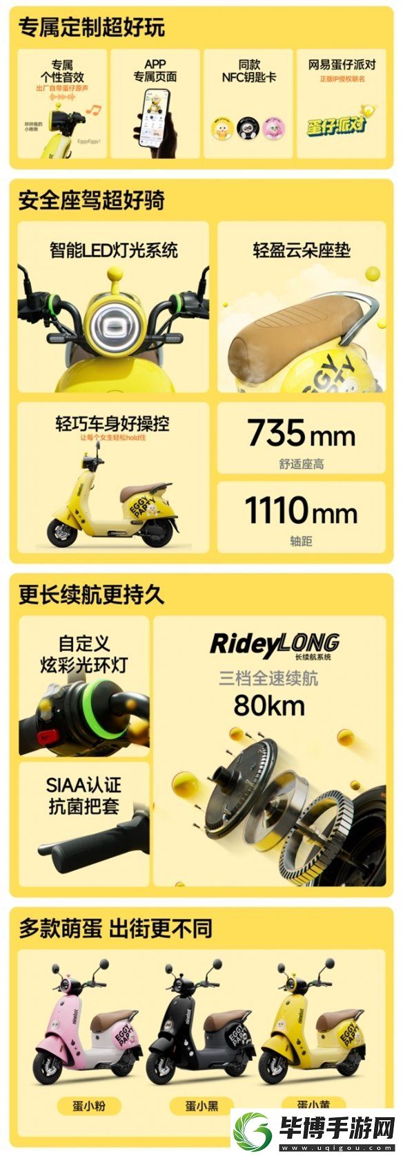 九号电动车Q系列×蛋仔派对联名款正式开售！萌系出行装备新选择